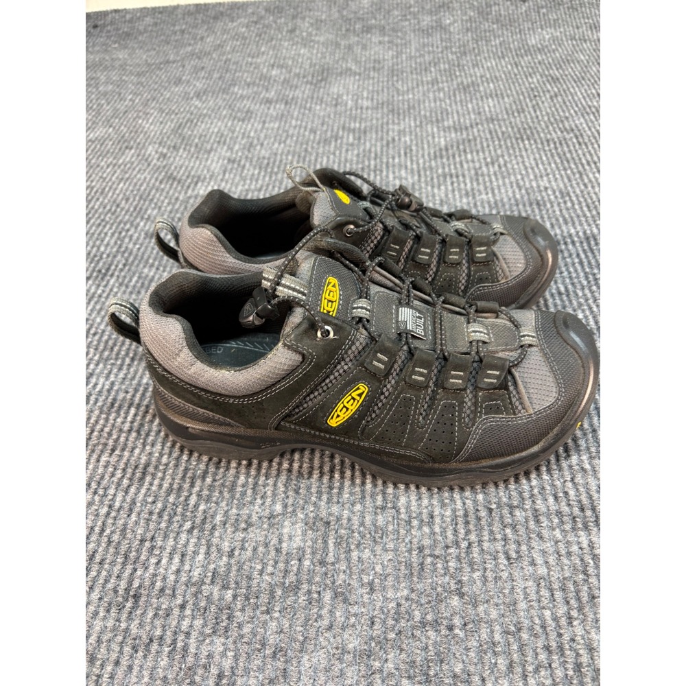 KEEN American Built Mens 9.5 Work Shoes Black Grey Utility Low 1015460 - Picture 4 of 8